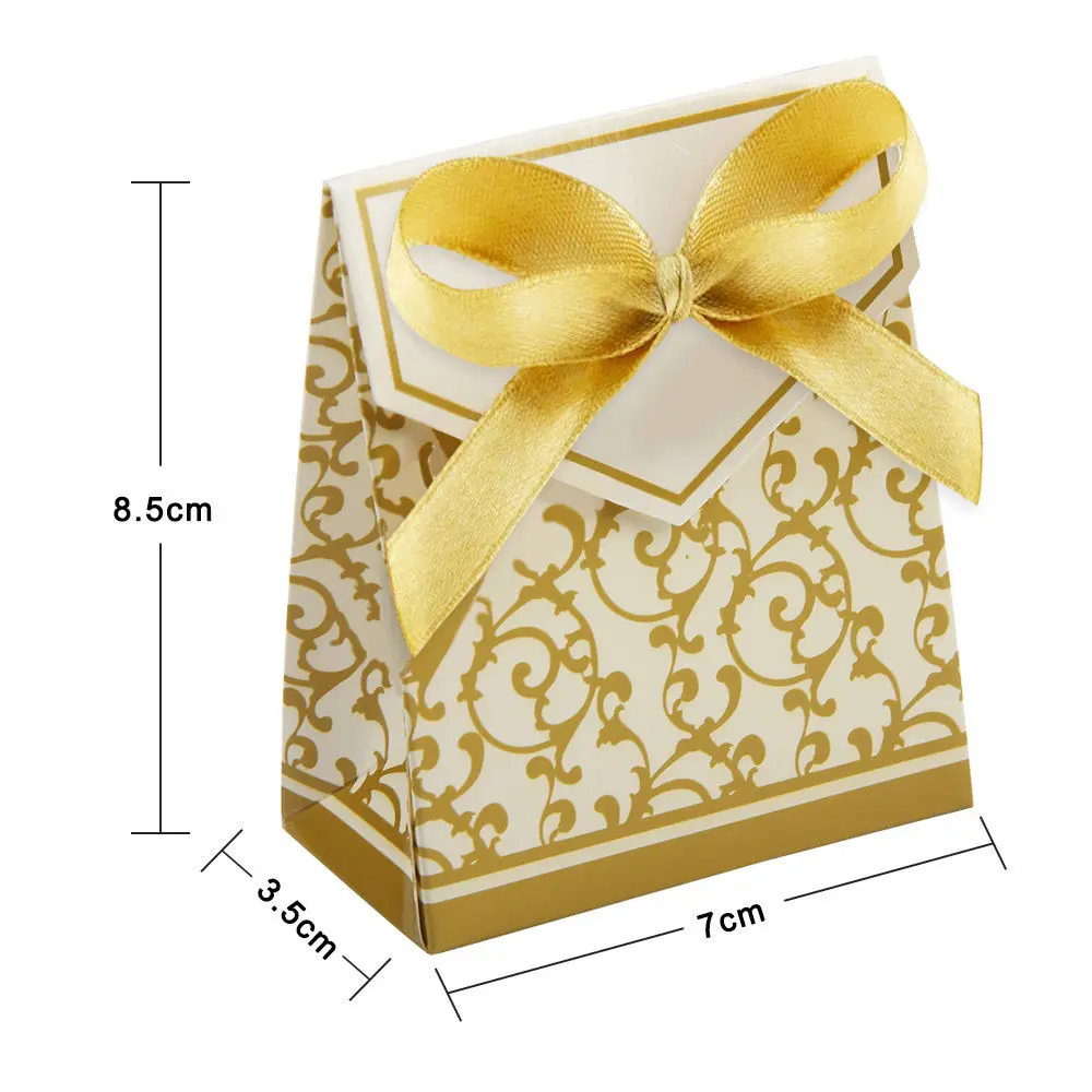 50 шт./лот золотые свадебные подарочные коробки для конфет|wedding favors|wedding favors goldwedding