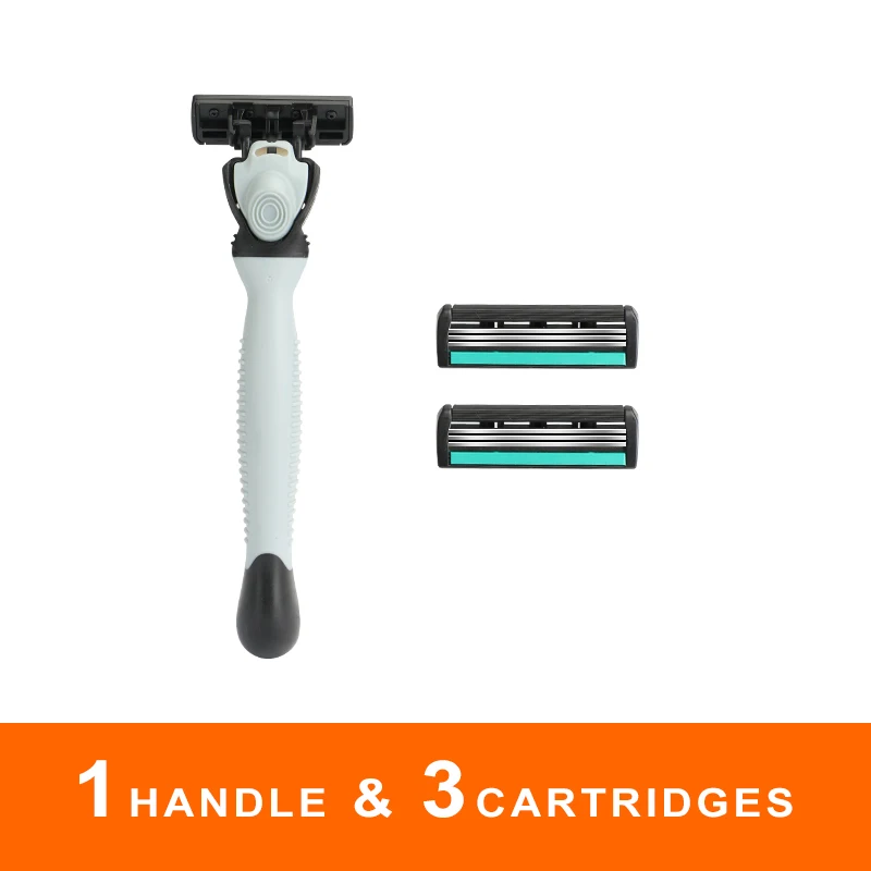 1 HANDLE 3 CARTRIDGE HAWARD бритва с 3 лезвиями Для мужчин бритва, 1 рукоятка и 3/6/9/15 заменить Для мужчин t головки Пластик ручка Нержавеющая сталь лезвие 3 лезвия Системы электрическая бритва - Цвет: 1 HANDLE 3 CARTRIDGE
