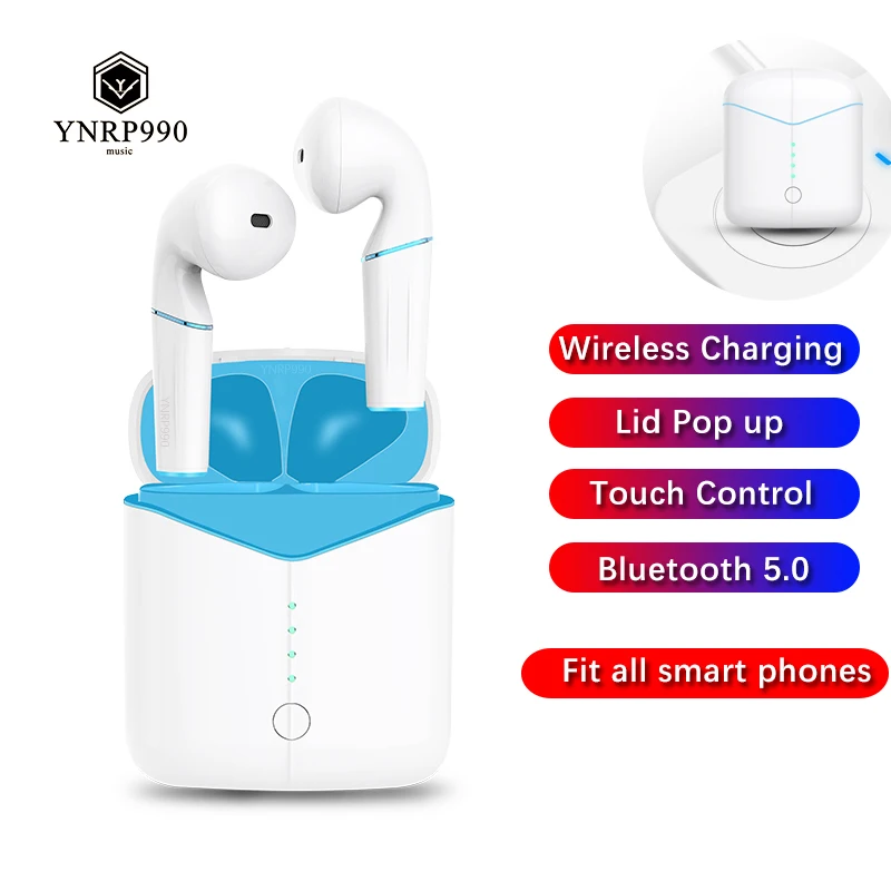 Оригинальные TWS True 5,0 Bluetooth мини беспроводные наушники 6D стерео наушники сенсорный регулятор громкости гарнитура Беспроводная зарядка коробка Mi