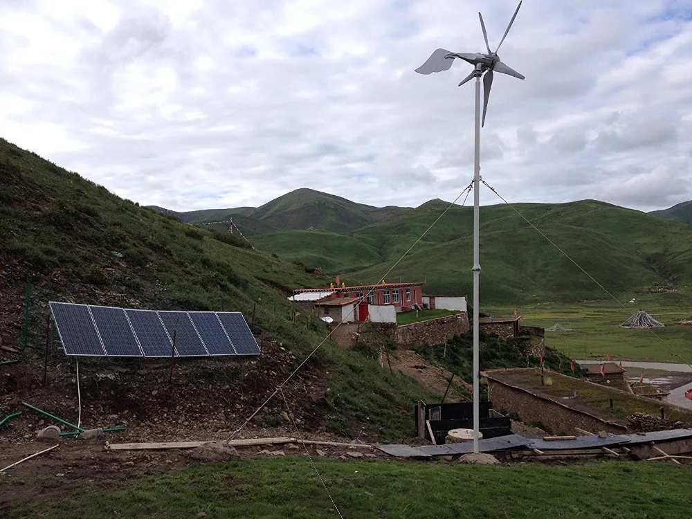 Тумо Int 2000 Вт 5 лезвий ветродвигатель комплект с контроллером MPPT (24/48 V)|Солнечные