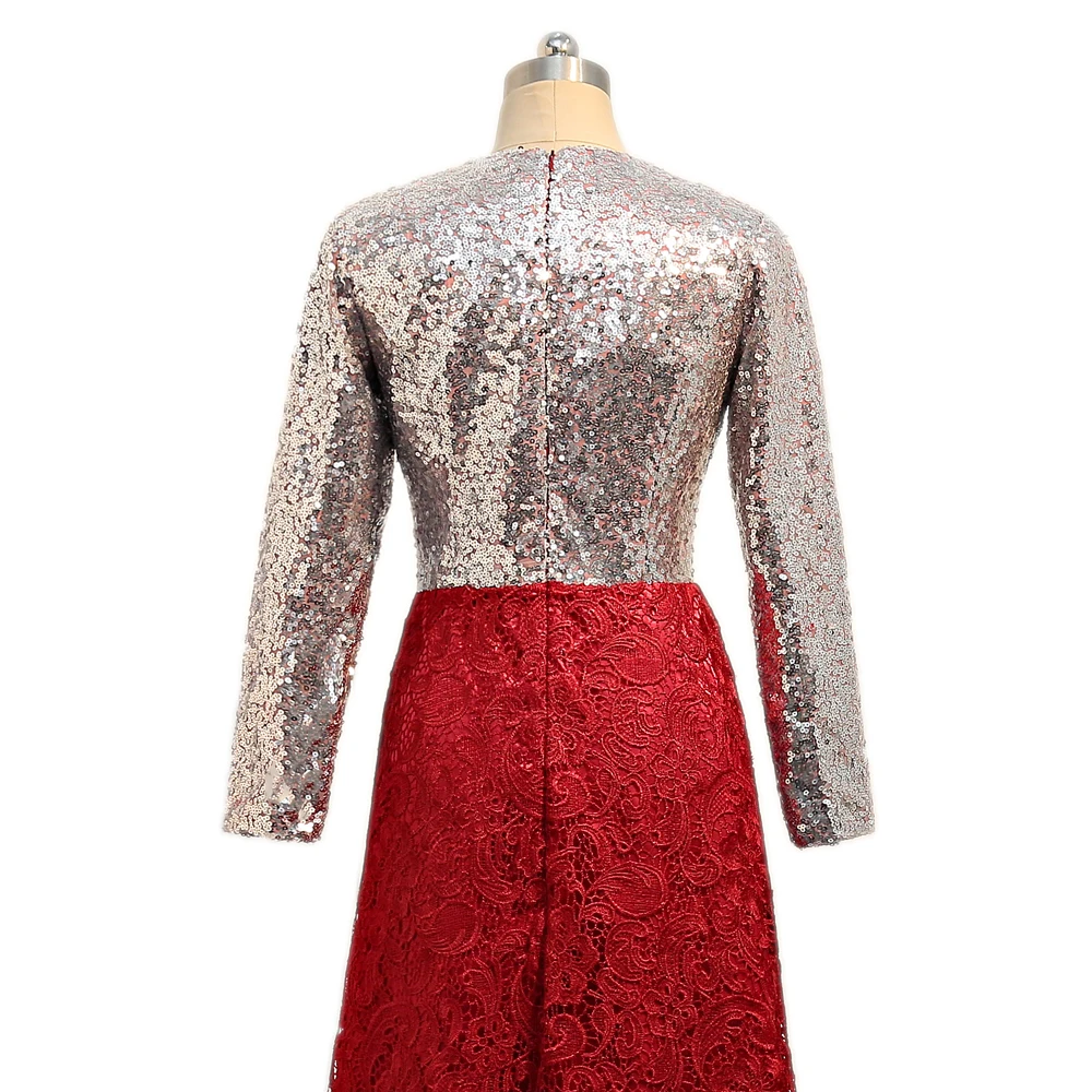 

Burgundy Muslim Evening Dresses A-line Long Sleeves Sequins Lace Islamic Dubai Kaftan Saudi Arabic Scarf Long Evening Gown