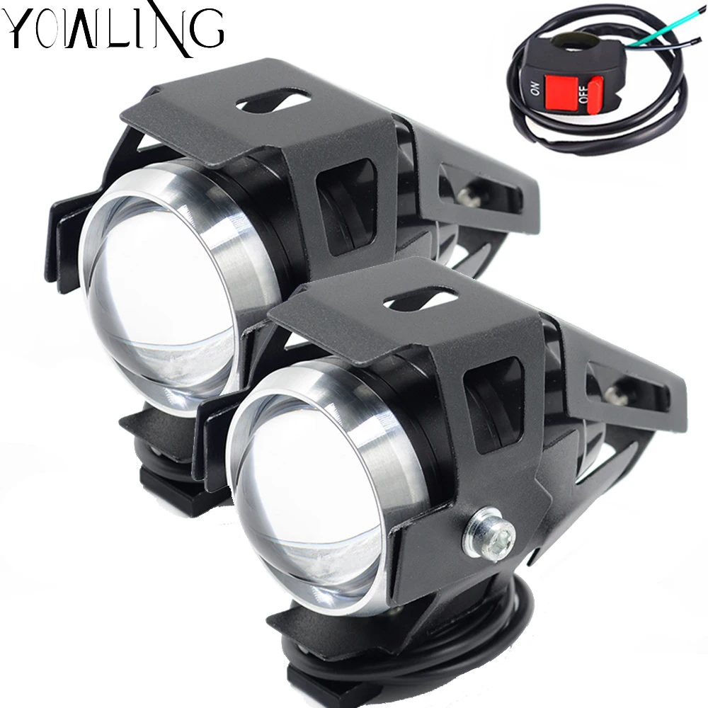 

Motorcycle Headlight Driving Fog Light Spot Lamp Driving Spot Head Lamp+ Switch for Kawasaki Vulcan2000 Teryx750FI Mule600 Z800