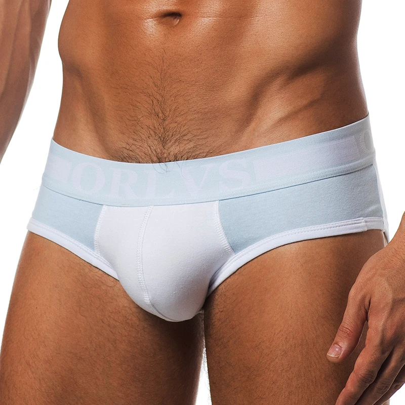 

ORLVS 6PC/LOT Men Underwear Sexy male briefs shorts Cotton Underpants Comfortable Underwear Mens Panties Sexy Tanga Gay Briefs