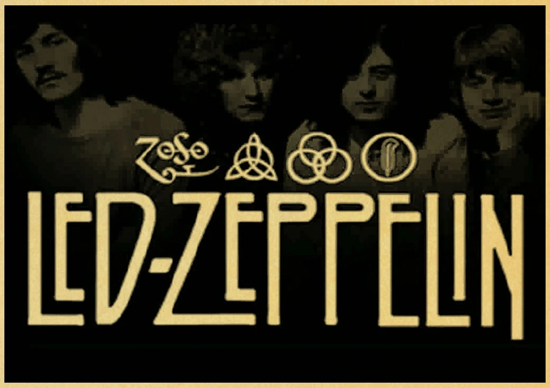 A013 Британский рок-группа Led Zeppelin ретро постер ВИНТАЖНЫЙ ПЛАКАТ настенный Декор для дома Бар Кафе ядро декоративная живопись - Цвет: A013
