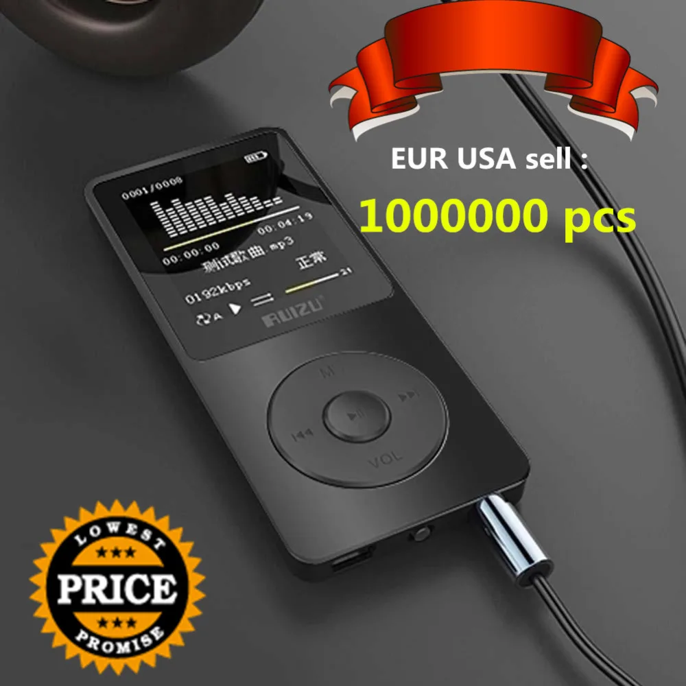 Mp3 плеер RUIZU 1 8 дюйма 4 Гб высокое качество звука мини музыкальный начального