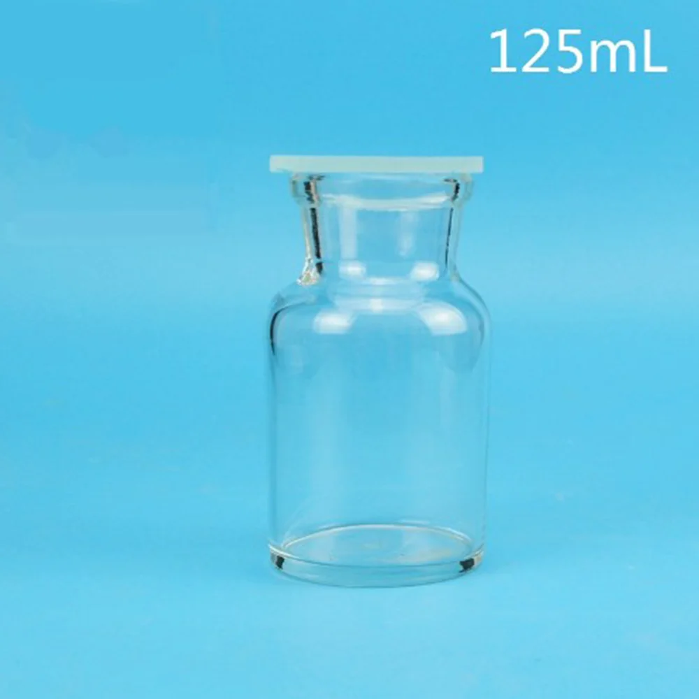 125mL Gas Collecting Bottle Transparent Clear Glass with Ground - In Glass Sheet Collector Laboratory Chemistry Equipment yannick tiec le chemistry in microelectronics