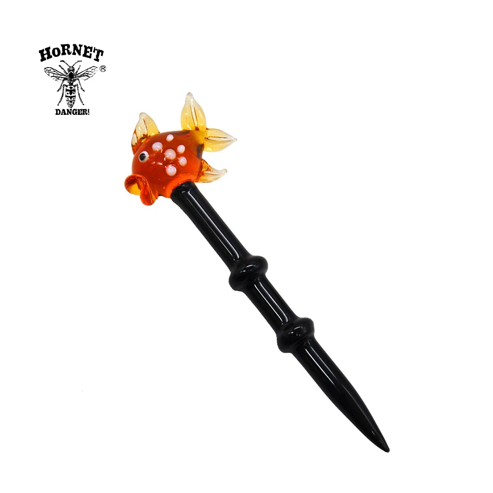 HORNET премиум стекло Dabbler 5 43 дюймов воск Dab инструмент Красочные толстые Pyrex Dabber