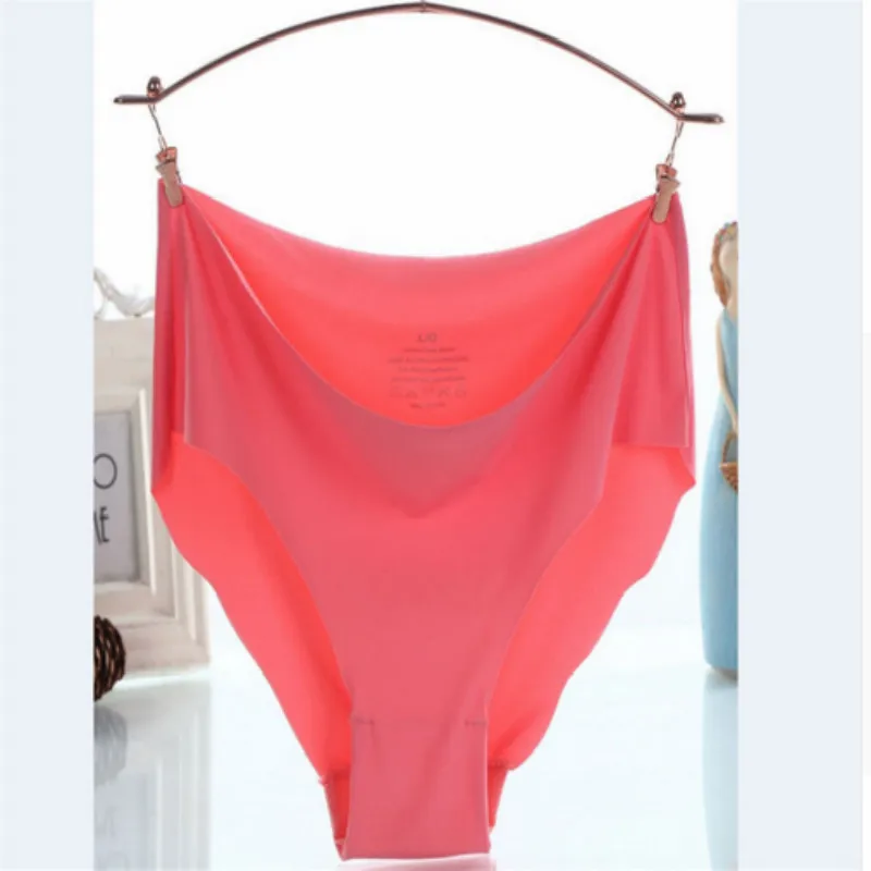 7 Color Sexy Women Ice Silk Seamless Soft Lingerie Solid Briefs Hipster Underwear Panties |