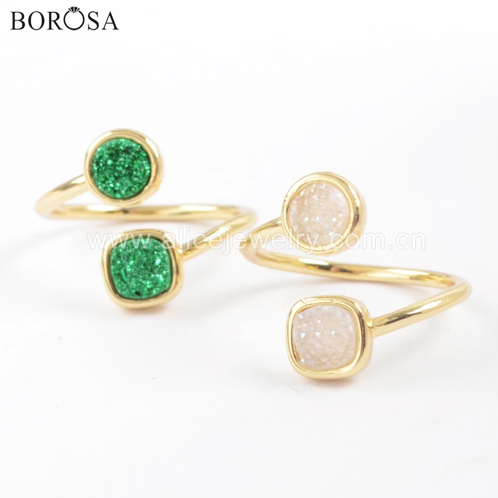 BOROSA 5 шт. новый золотой ободок квадратной и круглой формы двойной натуральный