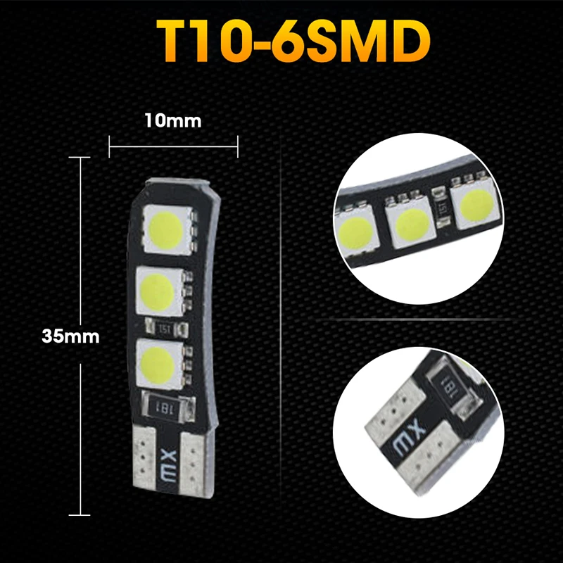 Hlxg 4 шт. Led T10 W5W Автомобильные лампы освещение указатель поворота лампа для чтения