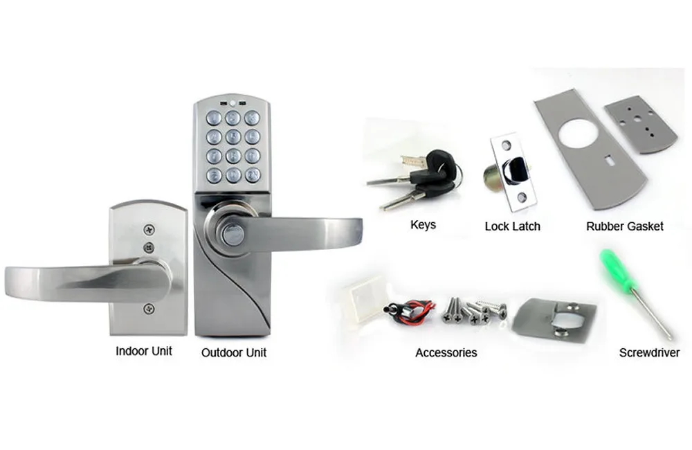 Замок дверной с цифровой клавиатурой и круглым ключом|digital keypad door lock|door lockkeypad lock |