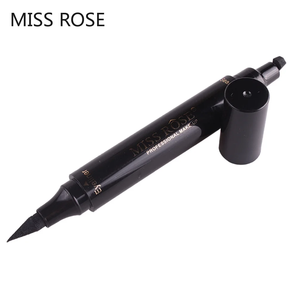 MISS ROSE, бренд, новинка, подводка для глаз, карандаш, подводка для глаз, Жидкий Макияж, карандаш, водостойкий, черный, двухсторонний макияж, марки