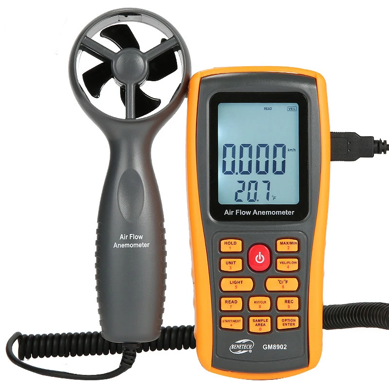Ручной измерительный инструмент RZ8901/RZ8902 цифровой анемометр с измерением