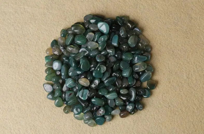 

100g Tumbled Natural Wholesale Green agate Small Stones crystal