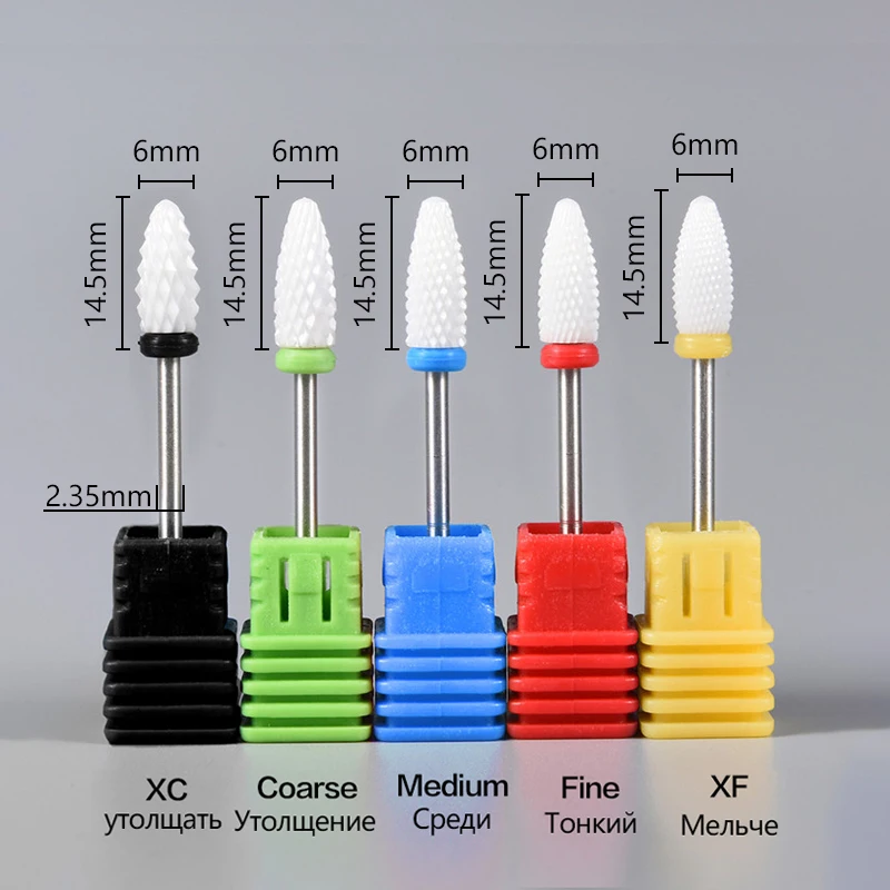 Керамические фрезы Ladymisty для ногтей роторная пилка машинка маникюра аксессуары