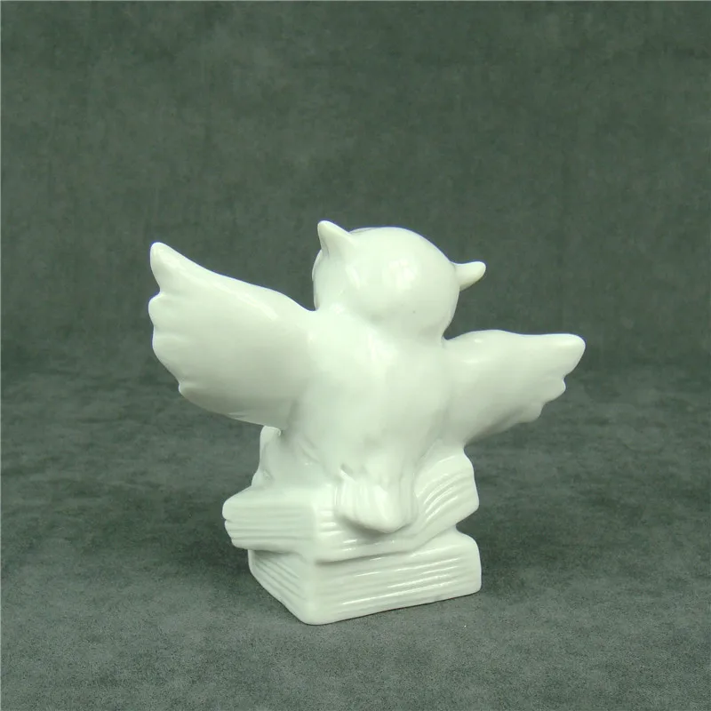 Porcelain Doctor Owl Figurine Creative Ceramics Magician Hooter Sculpture Decor Craftworks Embellishment Present Accessories | Дом и сад