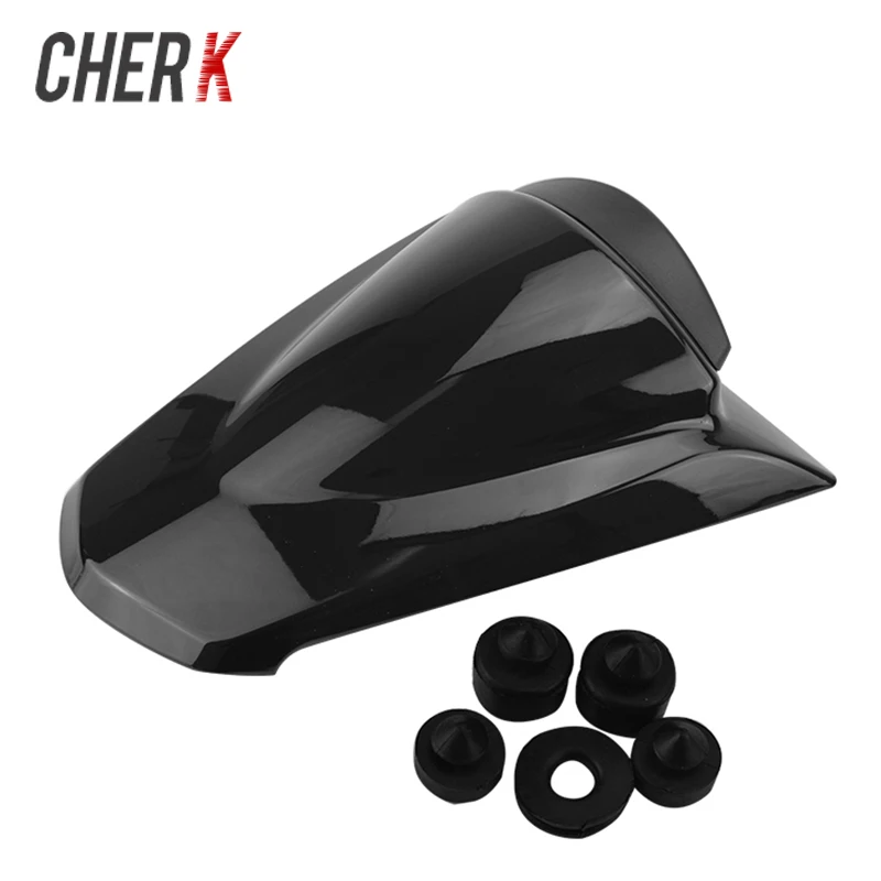 Черная накладка на заднее сиденье для мотоцикла Cherk из АБС-пластика капота Kawasaki