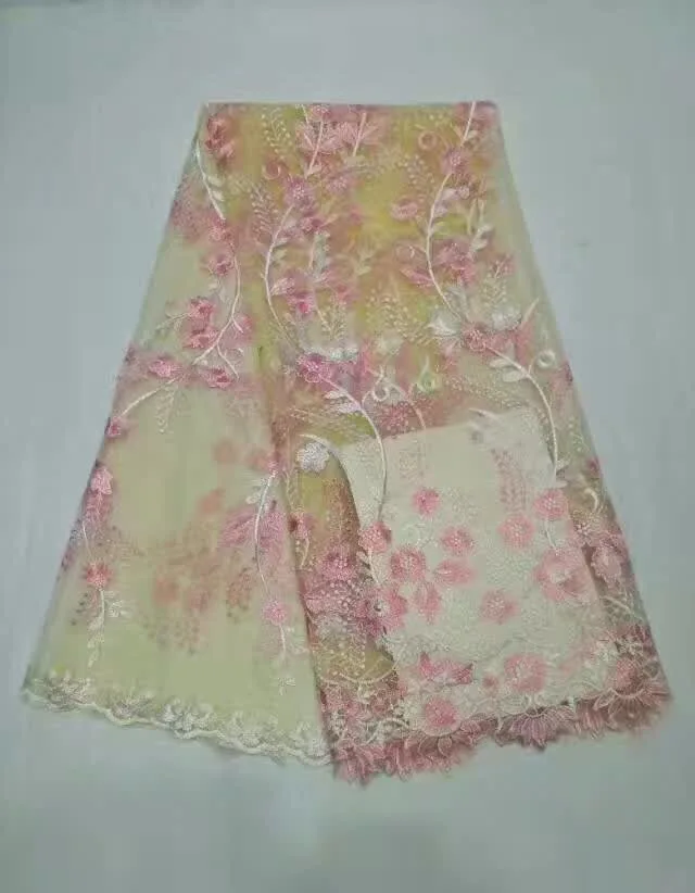 

Новейшее нигерийское кружево 2019 высокое качество Embroidey Тюль Кружево французская Аппликация цветы африканская Свадебная кружевная ткань ...
