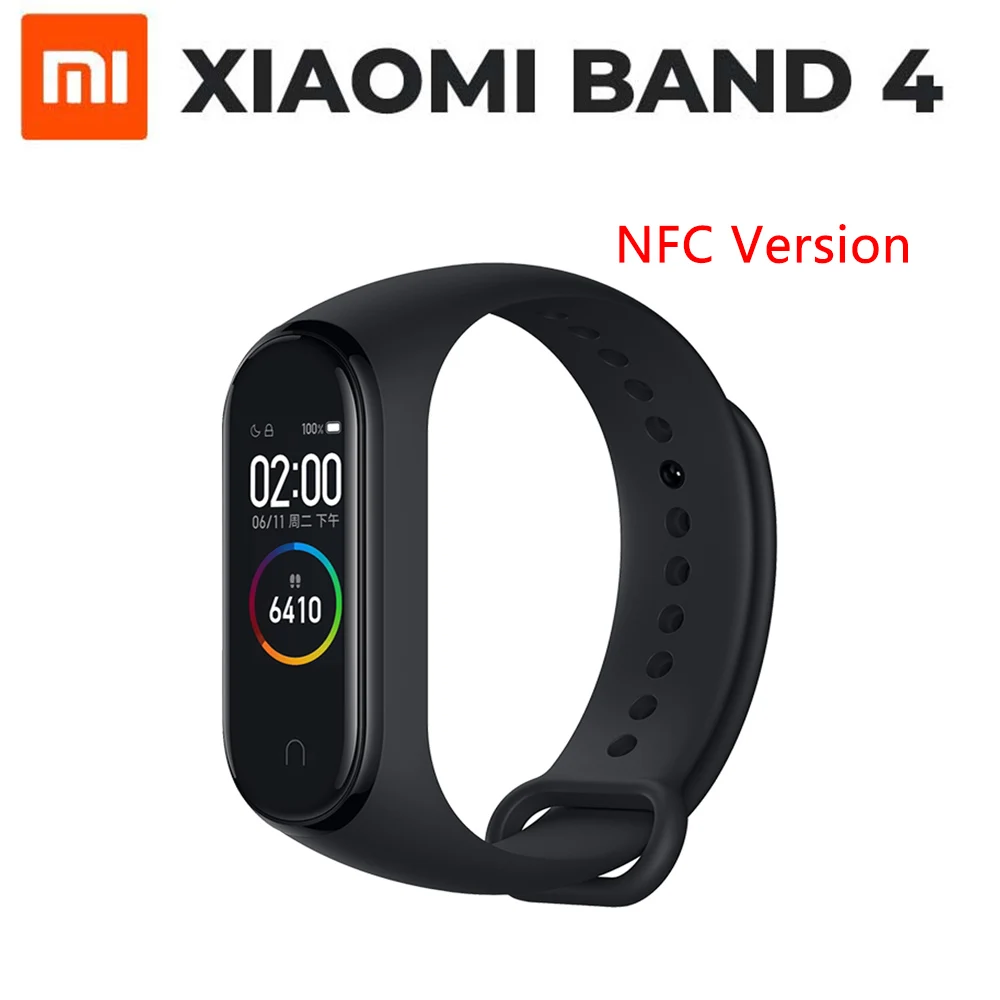 Оригинальный Xiaomi Mi Band 4 Bluetooth 5 0 Браслет фитнес браслет AMOLED цветной сенсорный