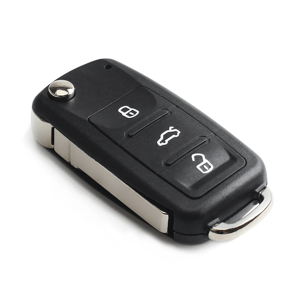 KEYYOU откидной складной дистанционный ключ-брелок от машины для Volkswagen VW Tiguan GOLF PASSAT Polo Jetta Beetle Hella 434 МГц ID48 чип 5K0837202AD