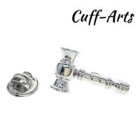 cuffarts gavel lapel pin for men 2018 fashion hammer lapel pin mens hatbag pins denim shirt high quality p10086