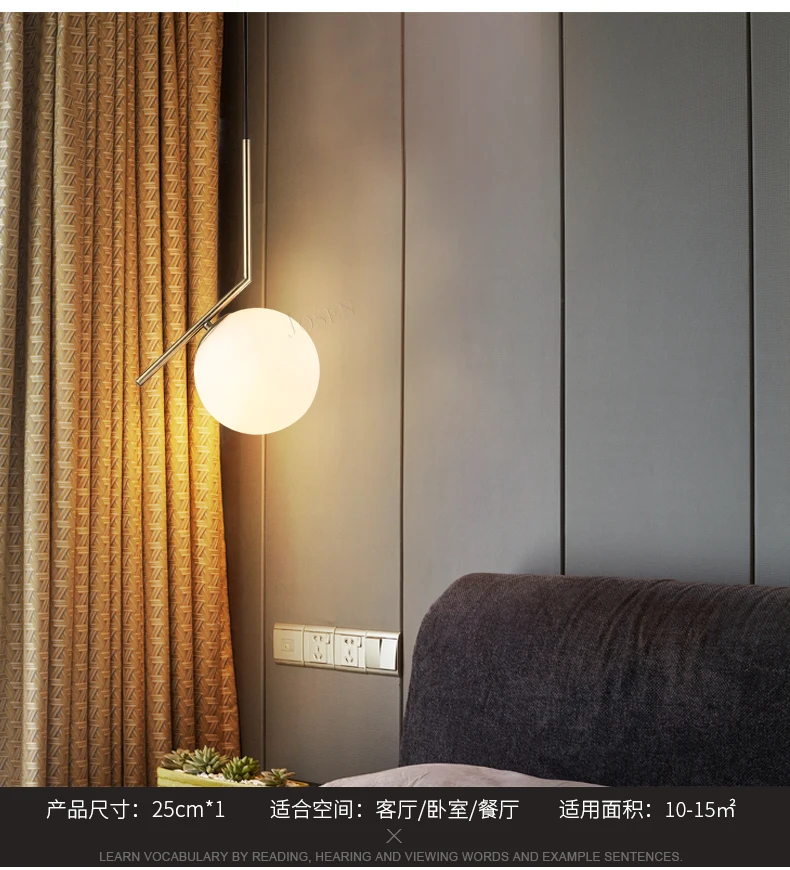 

Bedside lamp post modern minimalist creative personality lamps romantic warm bedroom lamp restaurant bar small chandelier