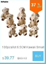 100 шт./лот Kawaii маленькие плюшевые мишки, набитые плюшем 3,5 см, игрушка плюшевый мишка, мини мишка, плюшевые игрушки, свадебные подарки 01301