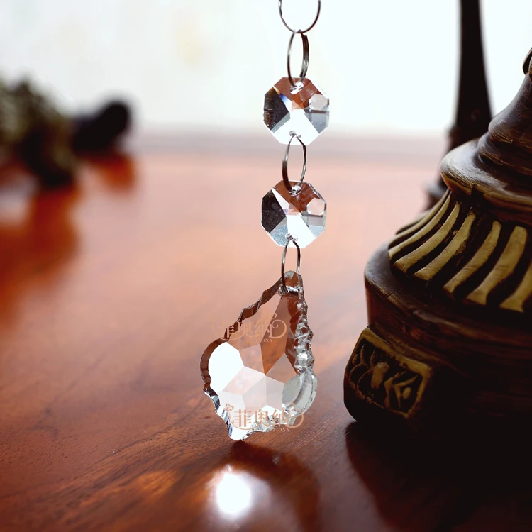 5 шт./Лот высококачественные прозрачные бусины-занавески из кленового листа 50 см |