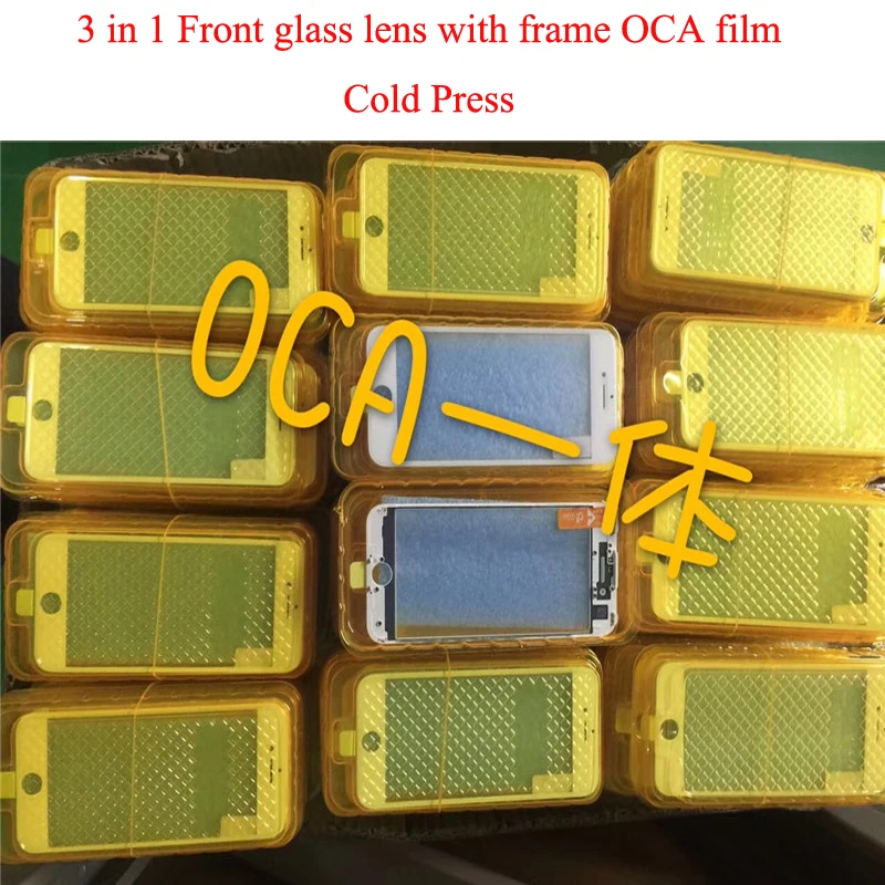 100 шт./лот AAA + Холодный пресс замена LCD Передний сенсорный экран Стекло Внешний