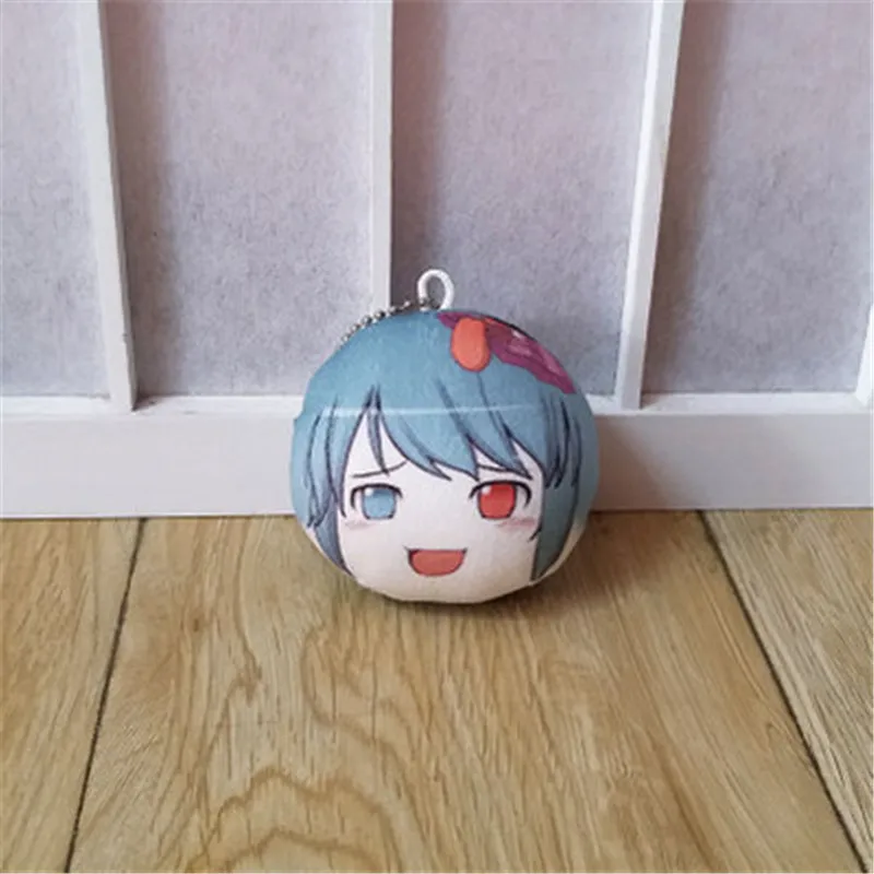 Аниме TouHou Project мультяшный плюшевый брелок подвеска кольцо для ключей косплея