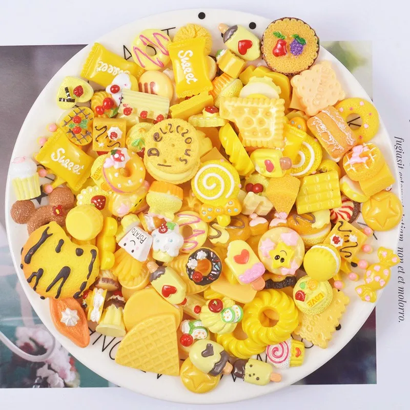 10 шт./лот мини пирожные пончики печенье Kawaii смешанный набор для еды кукольный