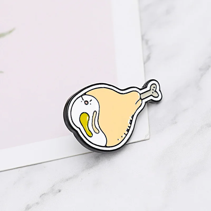 Men's and women's brooch Cartoon Drop Oil Brooch Hamburger Leg Badge Accessories Good Friend Gift Wholesale | Украшения и