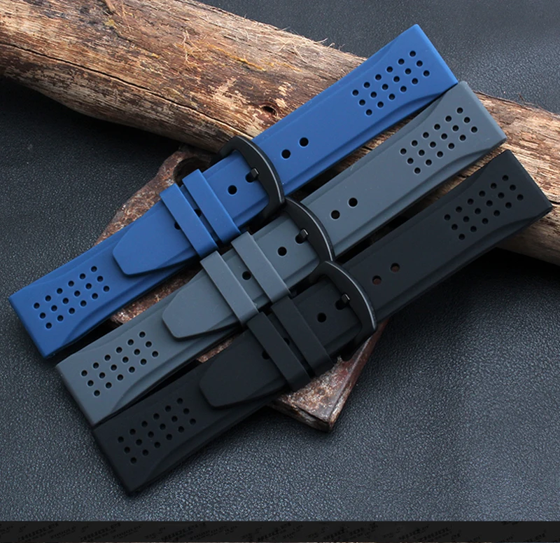 New! Breathable silicone watch strap for men and women Armani Panerai 24mm colorful accessories | Наручные часы