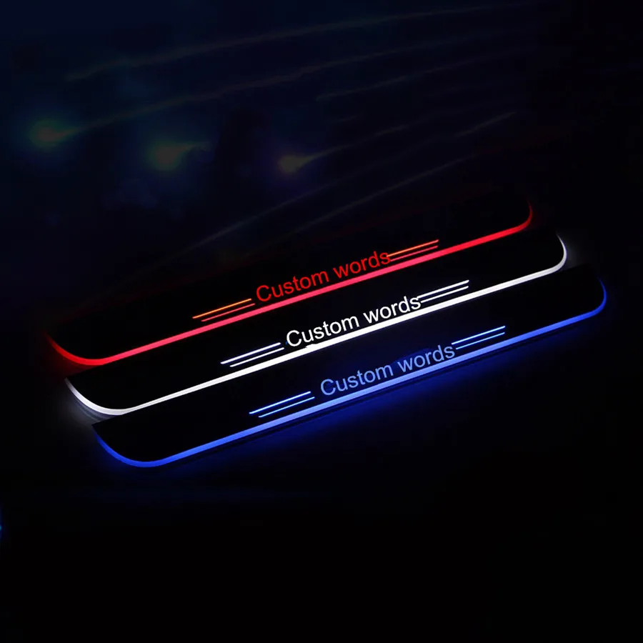 LED custom-made acrylic dynamic moving Sports Door Sill Scuff Plate Guard Sills sticker light For Citroen DS6 | Автомобили и