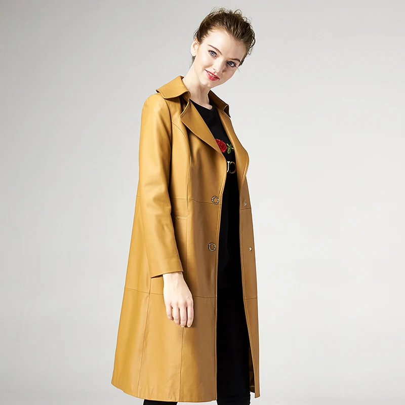 Замшевые женские 2017 на осень зиму натуральной овчины куртка из мягкой кожи Тренч