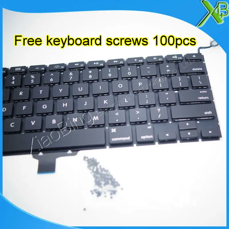 5 шт. --- Совершенно новый для MacBook Pro 13 3 &quotA1278 Клавиатура США + 100 винтов клавиатуры