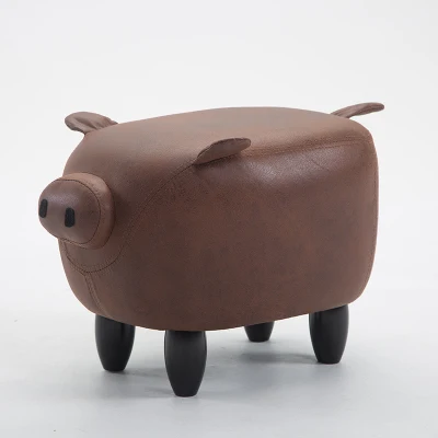 coffee pig Креативные твердые деревянные табуреты для ног прекрасная обувь с изображением свинки табурет для хранения диванов - Цвет: coffee pig