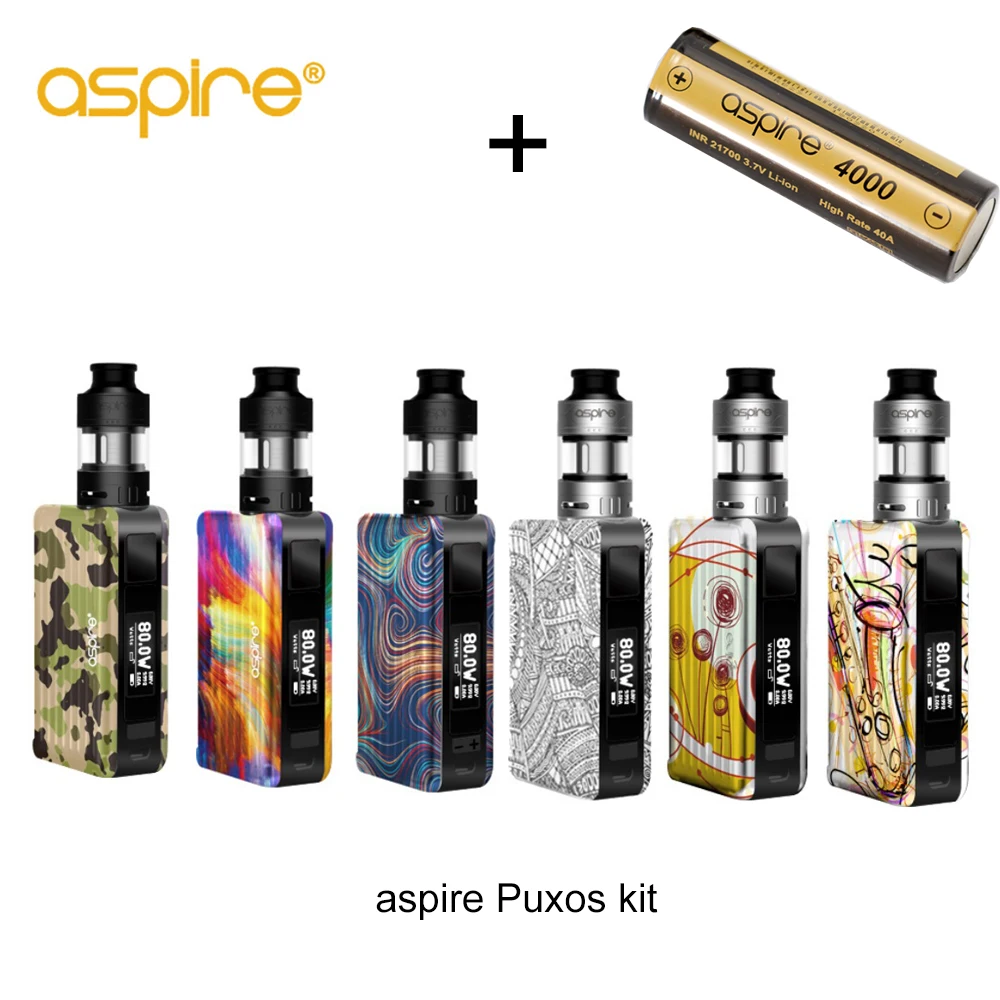 Оригинальный Aspire Puxos Vape комплект емкостью 3 мл cleito pro tank с 21700 батареей в комплекте