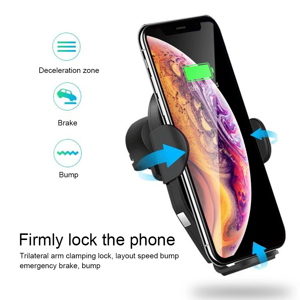 PORTEFEUILLE быстрое Qi Беспроводное зарядное устройство индукция для Samsung S8 S9 S7 S6 Note 8 9 7