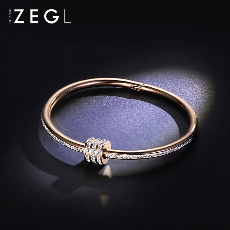 Женский браслет ZEGL 18 К покрытый розовым золотом женский ювелирное изделие модный
