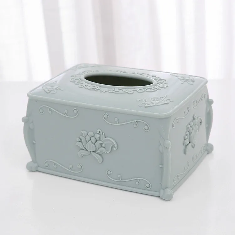 2 1 шт. коробка для салфеток, зеленая крышка 17,2x12,4x9,7 см, прочная коробка для салфеток, однотонный цвет, Отличная бытовая коробка для хранения салфеток для лица, коробка для инструментов - Цвет: 2