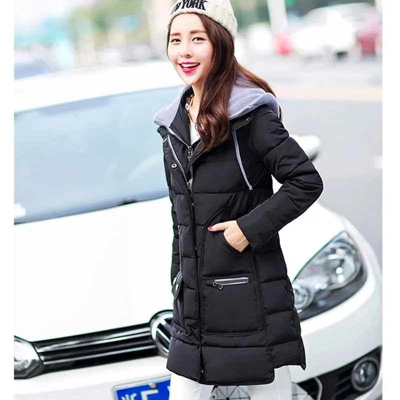 4XL Ukraine 2017 New Parkas Plus size Winter Down Cotton Jacket Long Coat Women Hooded padded Female Jackets manteau femme hiver
