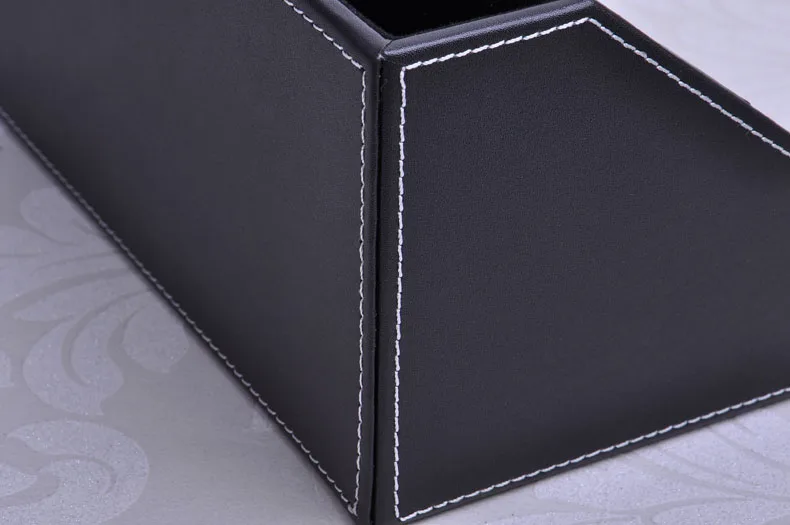 Офисный деревянный Настольный кожаный Органайзер с 5 отделениями держатель для