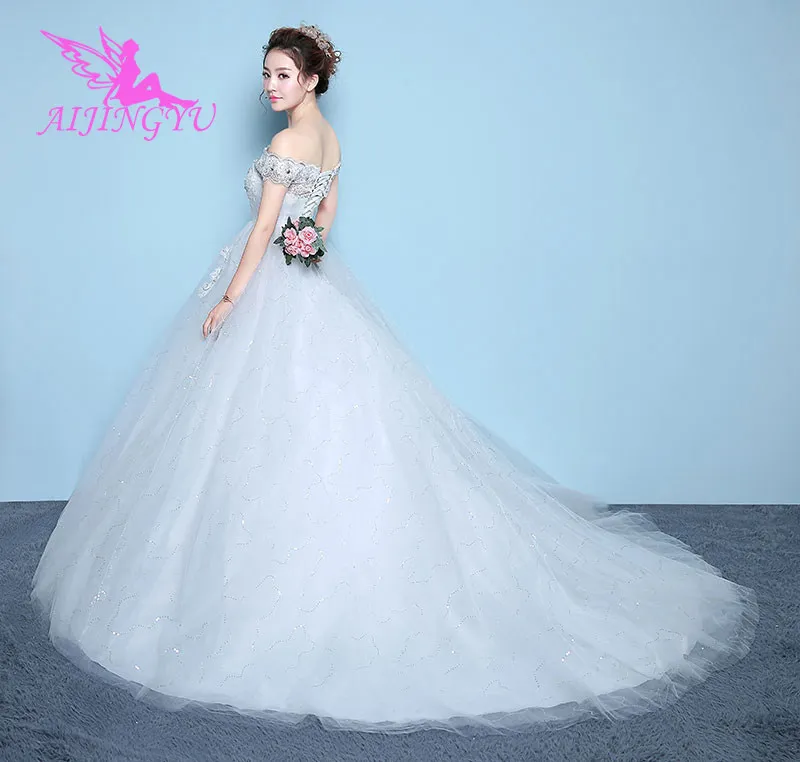 

AIJINGYU 2021 sexy Customized new hot selling cheap ball gown lace up back formal bride dresses wedding dress WK713