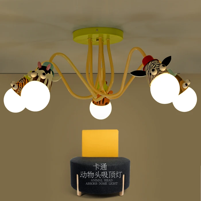 Led Cartoon Children's Room Lamp Bedroom Ceiling Lamps Warm Personality Kindergarten Creativity Children lights | Лампы и
