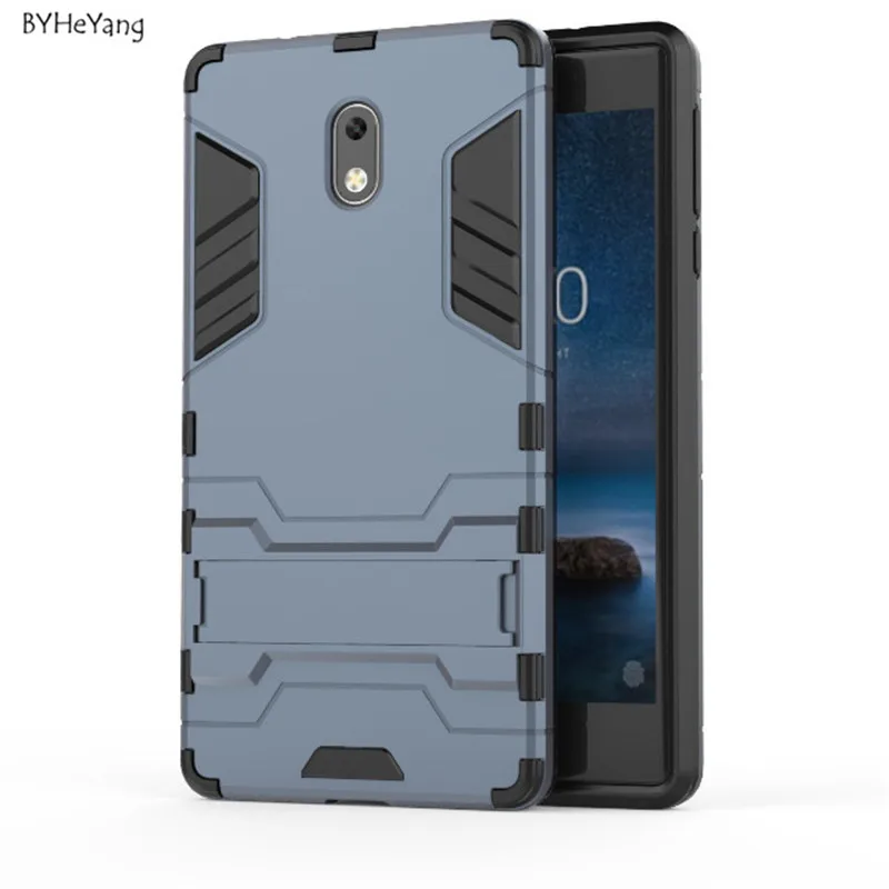 BYHeYang For NOKIA 3 Case 5.0inch Shockproof Robot Armor Hybrid Rubber Slim Hard Phone Cover Nokia Nokia3 Back |