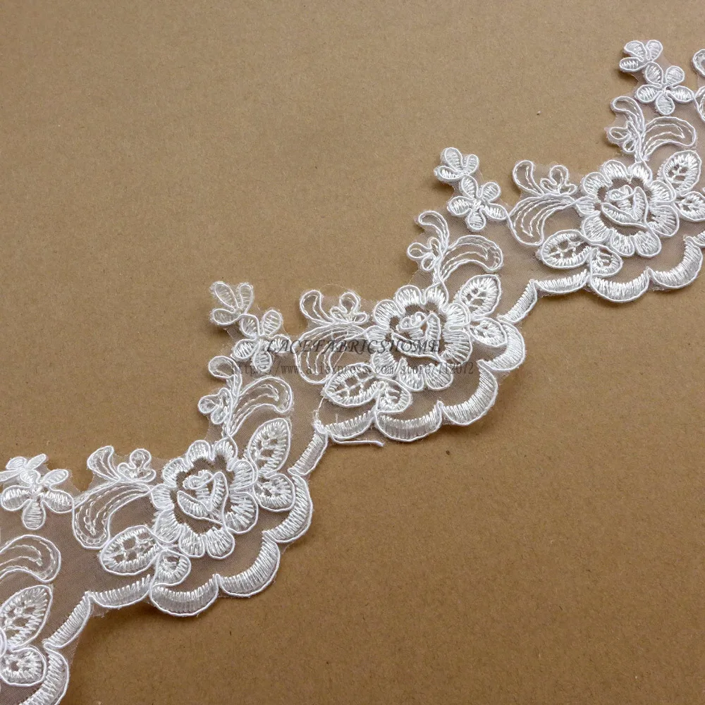 La Belleza белое свадебное платье с кружевной отделкой 5 ярдов ширина 6 см|lace yard|white