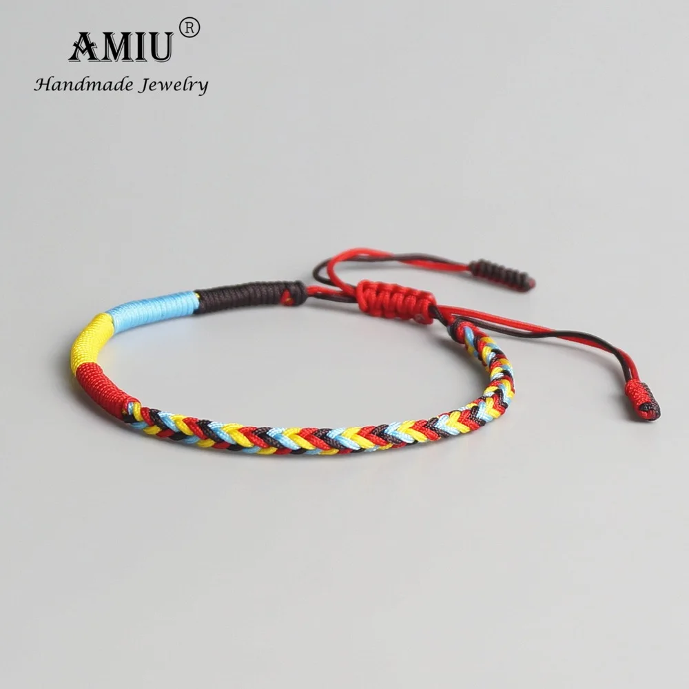 AMIU тибетские планшетоны на удачу плетеные браслеты для женщин и мужчин | Гибкие браслеты -32957200339