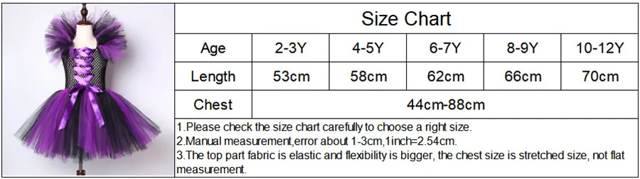 

Purple Black Girls Witch Tutu Dress with Hat Kids Halloween Cosplay Witch Costume Clothes Tulle Fancy Girls Carnival Party Dress