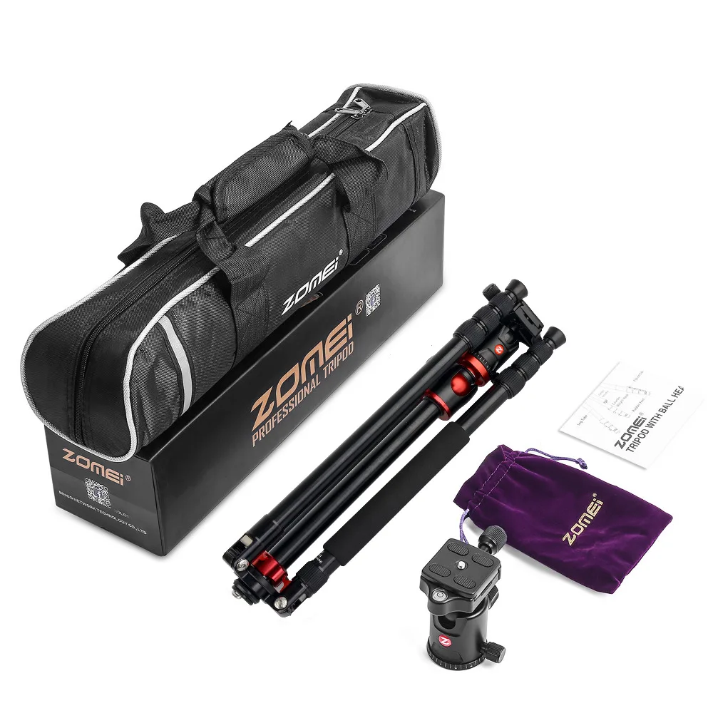 

Zomei M8 Camera tripod Monopod Portable Magnesium Aluminium Professional Tripod Stand Quick Release Plate for DSLR Cameras